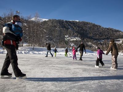Ice skating at the lake